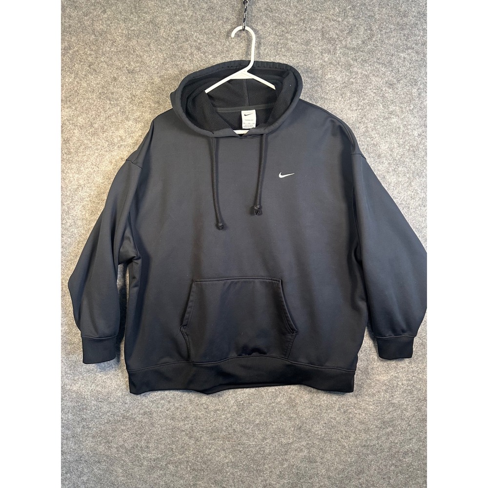 Nike Therma-FIT Mens Hoodie‎ Black Pullover Sweatshirt XXL CU5500-011